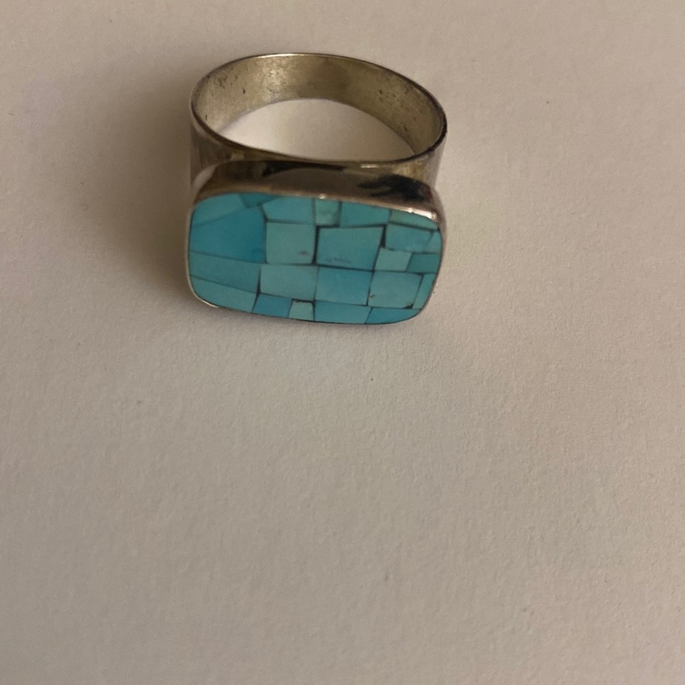 Dessert Rose Trading Jay King Sterling and Cobblestone Turquoise Ring
